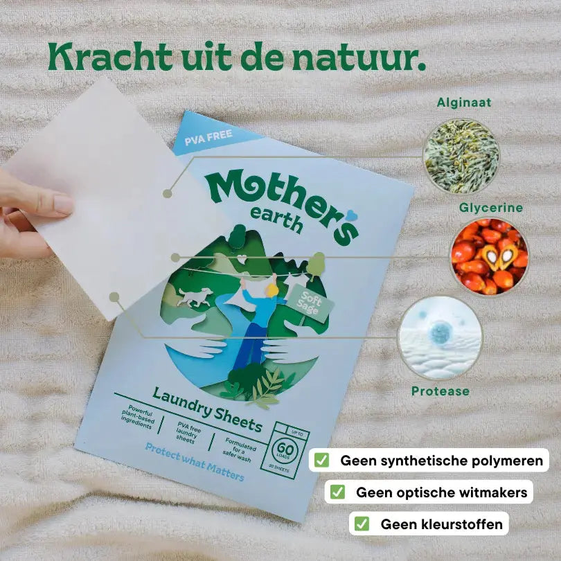 PVA Laundry detergent sheet Mother's Earth