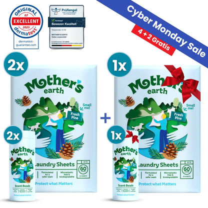 Milieuvriendelijke Wasstrips + Geurparels Voordeelbundel Mother's Earth