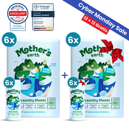 Milieuvriendelijke Wasstrips + Geurparels Voordeelbundel Mother's Earth