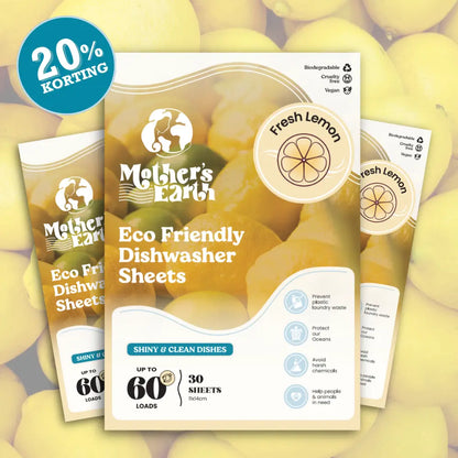 Milieuvriendelijke Vaatwasstrips | 180 Wasjes + Gratis Cadeaus Mother's Earth