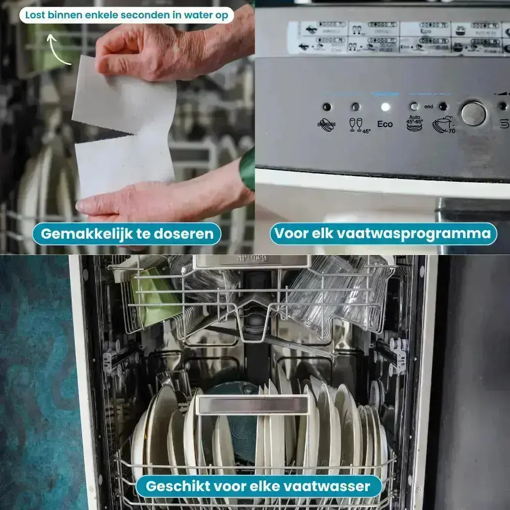 Milieuvriendelijke Vaatwasstrips | 60 Wasjes Mother's Earth NL