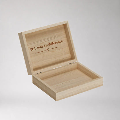 Houten 'Make A Difference' Bewaardoos Mother's Earth NL
